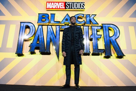 Chadwick Boseman attends the European Premiere of 'Black Panther' at Eventim Apollo on February 8, 2018 in London, England.  (Jeff Spicer/FilmMagic)