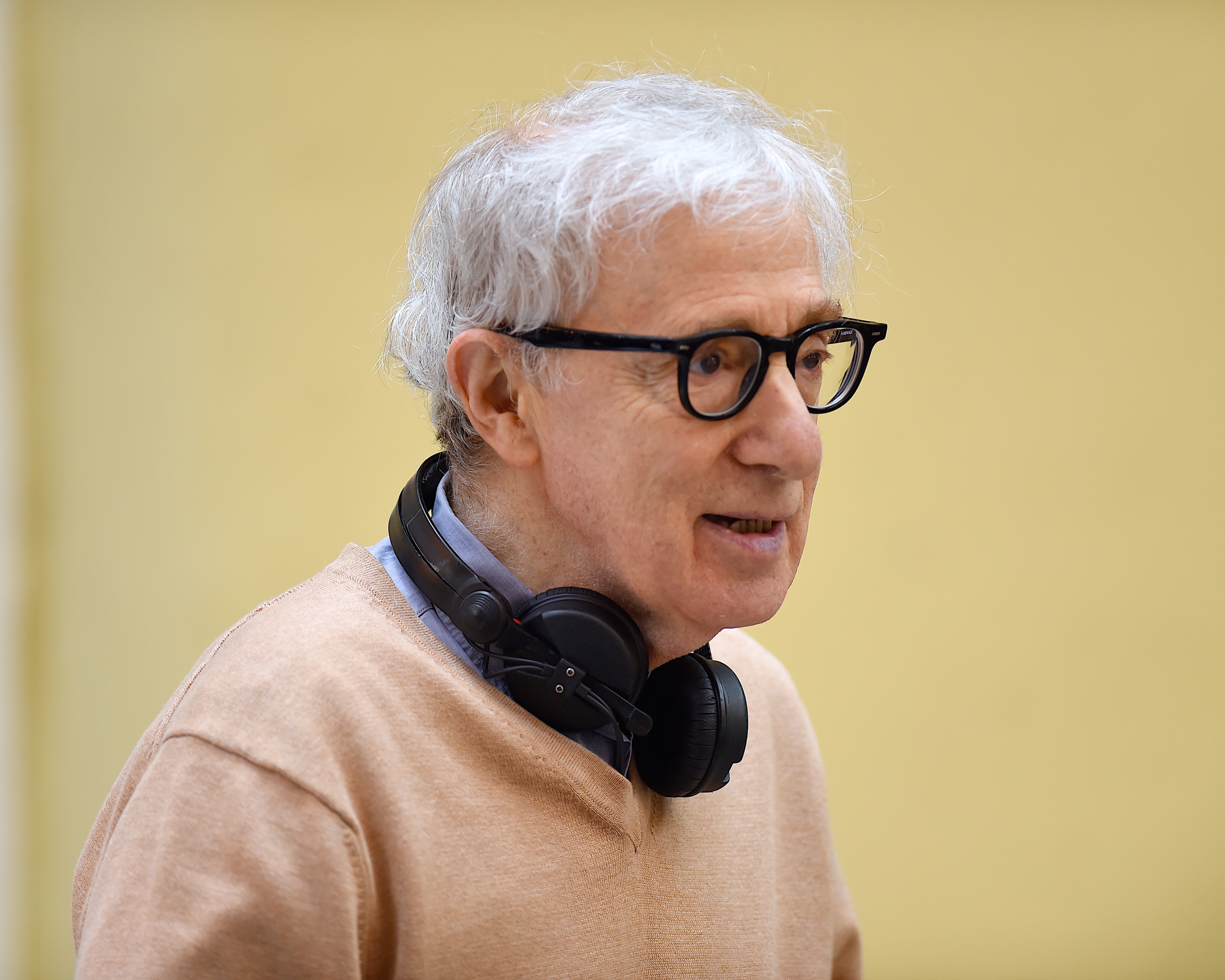 Woody Allen seen at a film set in Manhattan on September 11, 2017 in New York City. (Photo by Robert Kamau/GC Images)
