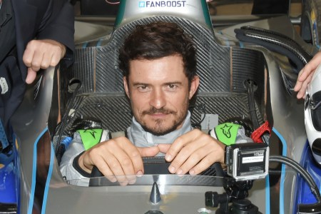 Orlando Bloom drives a Formula E racing car at the ABB FIA Formula E Marrakech E-Prix on January 13, 2018 in Marrakech, Morocco.  (David M. Benett/Dave Benett/Getty Images for Formula E)