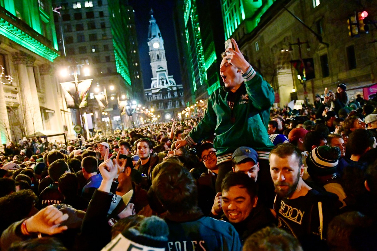 Eagles Fans Take to Streets to Celebrate First Super Bowl Win - InsideHook