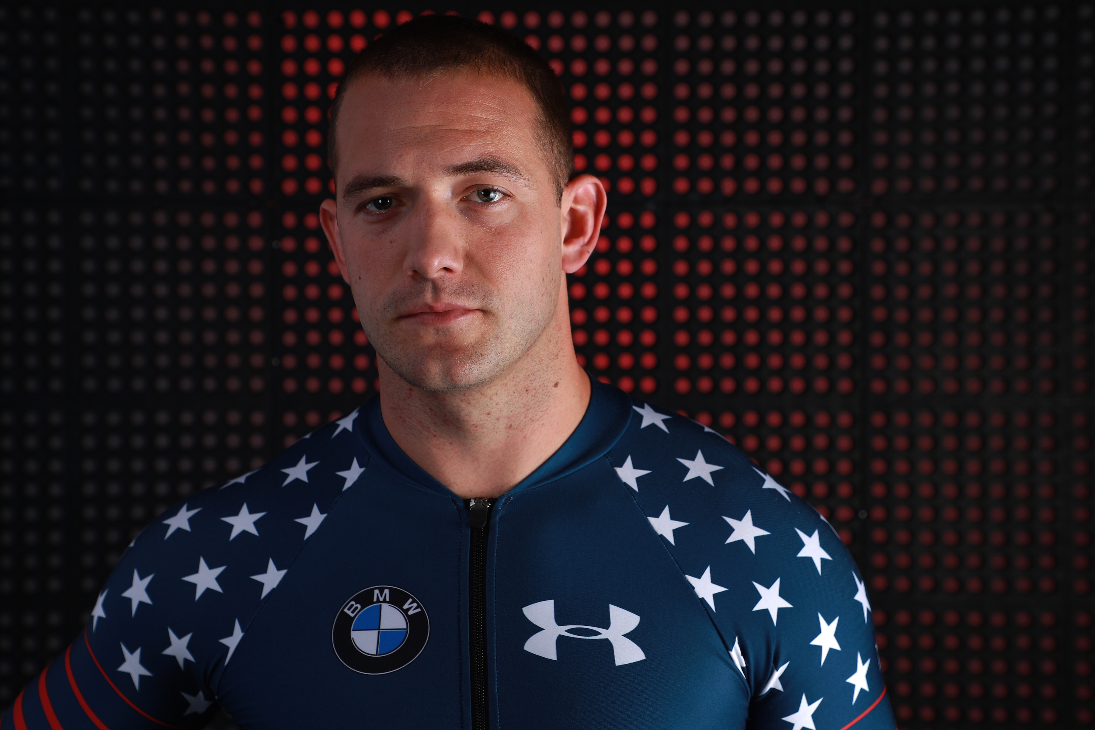 Bobsledder Justin Olsen poses for a portrait during the Team USA Media Summit ahead of the PyeongChang 2018 Olympic Winter Games on September 26, 2017 in Park City, Utah.  (Photo by Ron Jenkins/Getty Images)