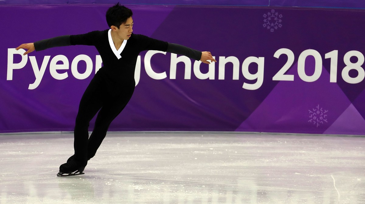 Nathan Chen of the United States competes during the Men's Single Free Program on day eight of the PyeongChang 2018 Winter Olympic Games at Gangneung Ice Arena on February 17, 2018 in Gangneung, South Korea.  (Photo by Amin Mohammad Jamali/Getty Images)