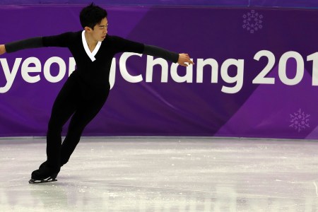 Nathan Chen of the United States competes during the Men's Single Free Program on day eight of the PyeongChang 2018 Winter Olympic Games at Gangneung Ice Arena on February 17, 2018 in Gangneung, South Korea.  (Photo by Amin Mohammad Jamali/Getty Images)