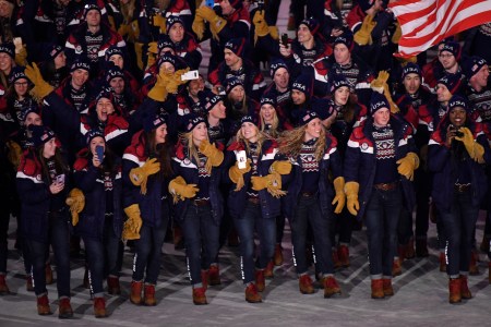 Team USA athletes are seen during the Opening Ceremony of the PyeongChang 2018 Winter Olympic Games at PyeongChang Olympic Stadium on February 9, 2018. (Photo by Hyoung Chang/The Denver Post via Getty Images)
