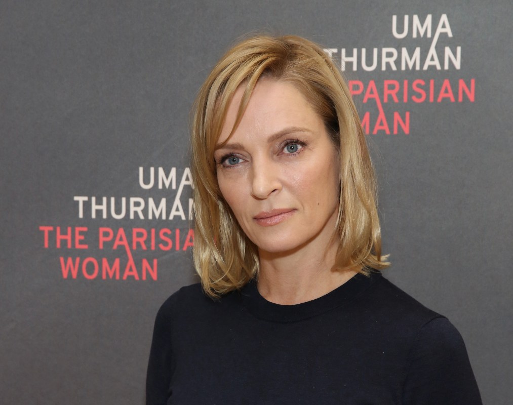 Uma Thurman attends the Meet & Greet Photo Call for the cast of Broadway's 'The Parisian Woman' at the New 42nd Street Studios on October 18, 2017 in New York City.  (Photo by Walter McBride/WireImage)