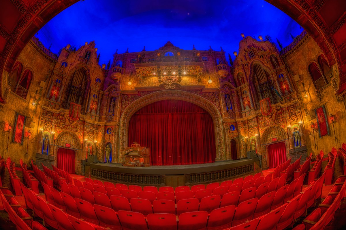 A full fisheye view of the Tampa Theatre in Tampa, Florida. (Matthew Paulson/Creative commons via Flickr)