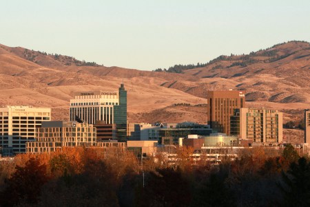 The downtown Boise skyline. (Photo by Joe Jaszewski for The Washington Post via Getty Images)