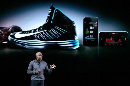 Vice President of Global Brand Management for Nike, Inc. Trevor Edwards speaks as Nike introduces new basketball and training technology at Basketball City, Pier 36 on February 22, 2012 in New York City.  (Mike Lawrie/Getty Images)