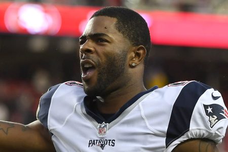 Ex-New England Patriots cornerback Malcolm Butler (21) looks on during the regular season NFL game between the San Francisco 49ers and the New England Patriots in 2016.(Photo by Robin Alam/Icon Sportswire via Getty Images)