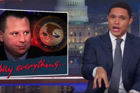 Trevor Noah roasts Sam Nunberg. (YouTube)