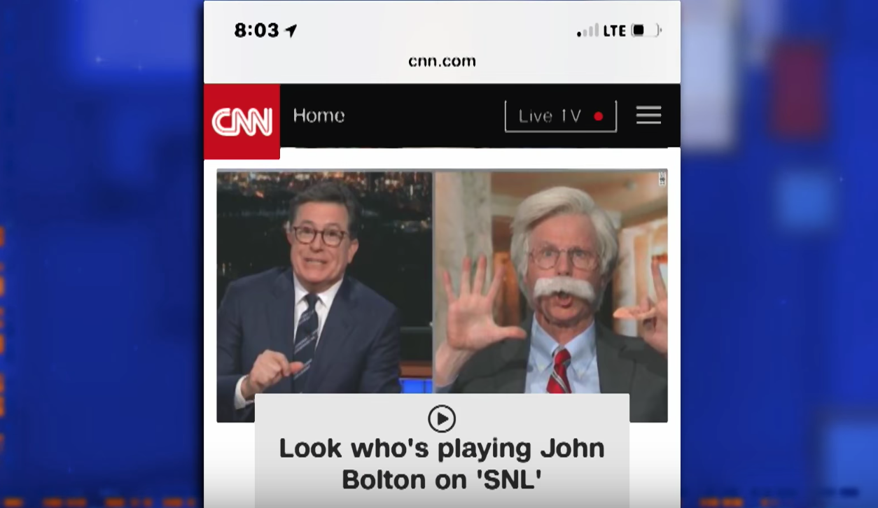 Colbert called out this incorrect headline from CNN on his show Thursday night (YouTube)