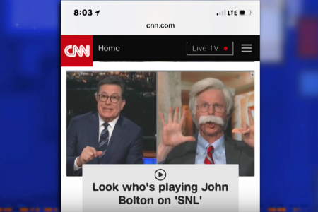 Colbert called out this incorrect headline from CNN on his show Thursday night (YouTube)