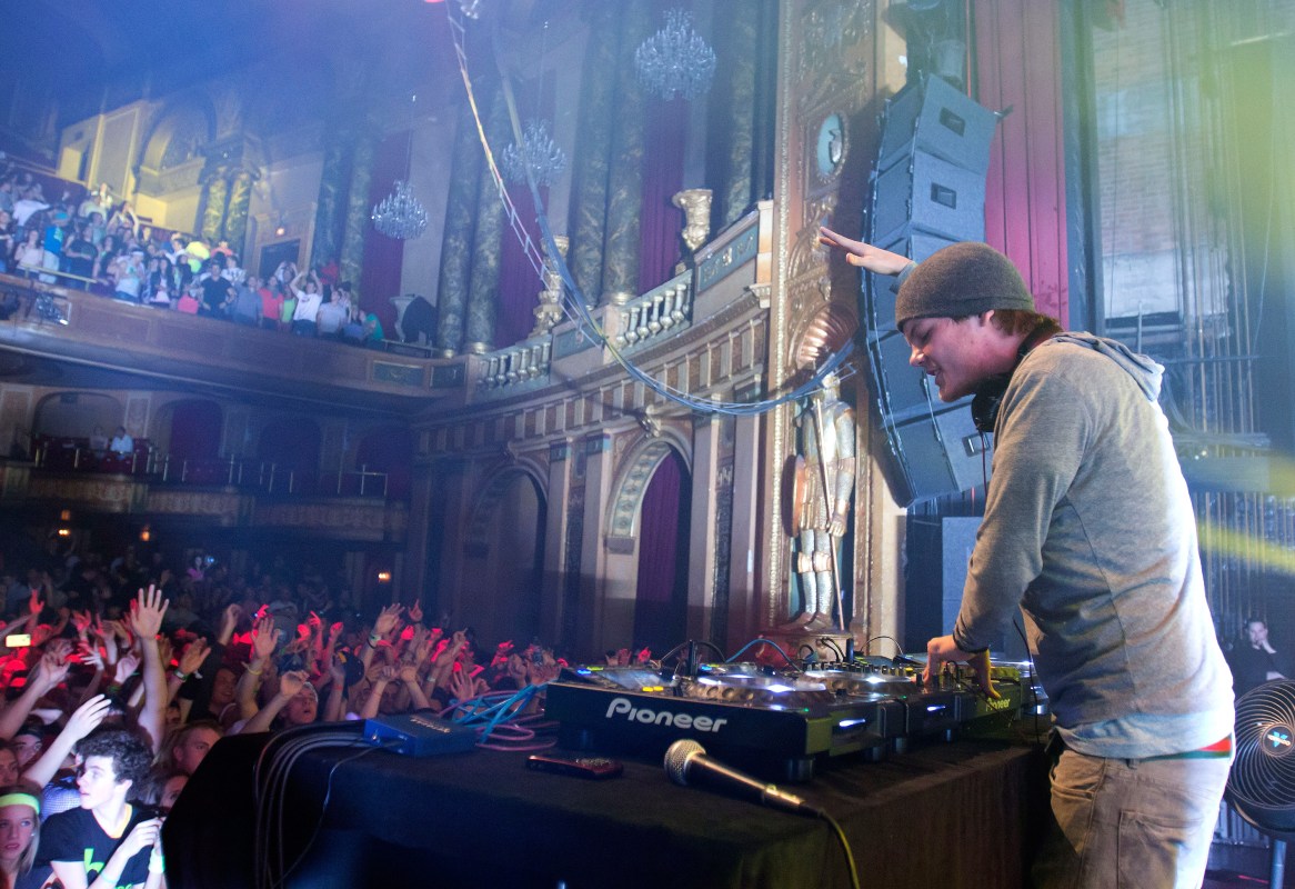 DJ Avicii performs at The Fillmore on January 5, 2012 in Detroit, Michigan. (Photo by Scott Legato/Getty Images)