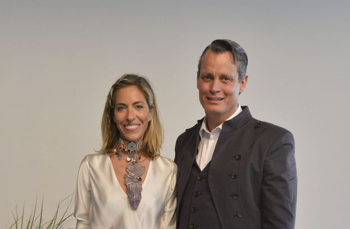 Nicole Mellon and Matthew Mellon attend the Hanley Mellon Spring 2015 Collection at  Hudson Mercantile on September 10, 2014 in New York City.  (Photo by Eugene Gologursky/Getty Images for Hanley Mellon)