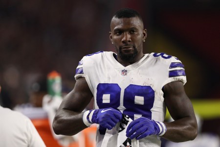Wide receiver Dez Bryant #88 of the Dallas Cowboys walks on the sideline during the second half of the NFL game against the Arizona Cardinals at the University of Phoenix Stadium on September 25, 2017 in Glendale, Arizona.  (Photo by Christian Petersen/Getty Images)