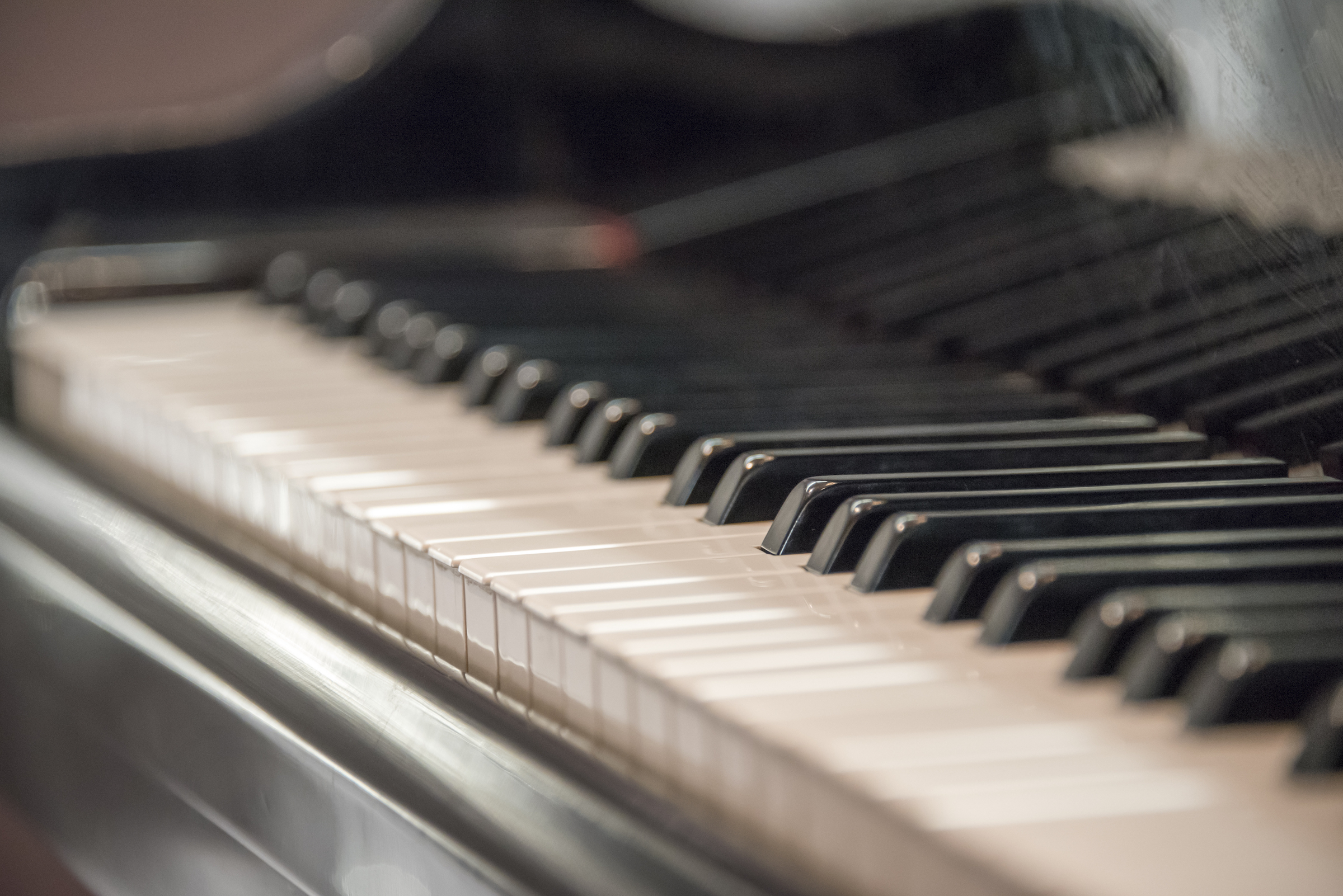 Art, music and hobbies: Closeup of piano keyboard showing its shiny black and white keys. (Photo by Roberto Machado Noa/LightRocket via Getty Images)