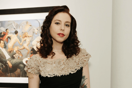 Amber Baldet attends 'Vs./Better' Charity Art Exhibition opening reception at Dillon Gallery on March 11, 2014 in New York City. (Photo by Shaun Mader/FilmMagic)