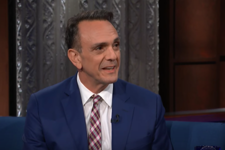 Hank Azaria on 'Colbert' (CBS/YouTube)