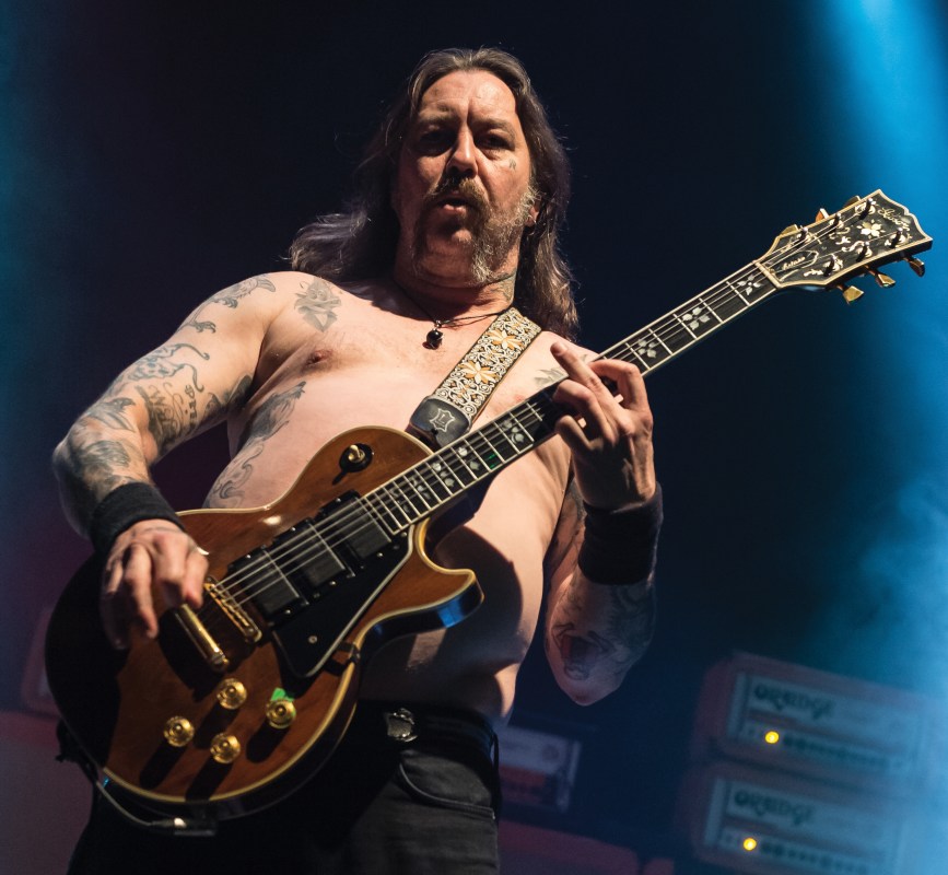 LONDON, UNITED KINGDOM - APRIL 30: Guitarist Matt Pike of American heavy metal group Sleep performing live on stage at The Roundhouse in London on April 30, 2017. (Photo by Kevin Nixon/Metal Hammer Magazine via Getty Images)