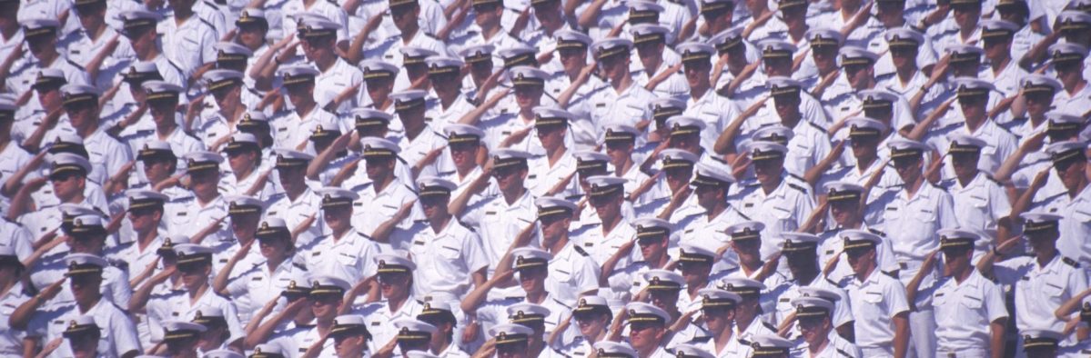 Sailors Saluting, Naval Academy Graduation Ceremony (Getty Images)