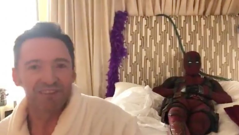 Hugh Jackman and Ryan Reynolds as 'Deadpool' (@thehughjackman/Instagram)