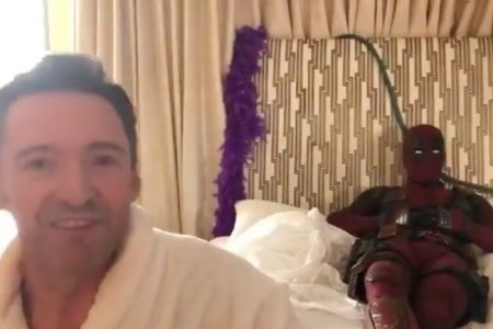 Hugh Jackman and Ryan Reynolds as 'Deadpool' (@thehughjackman/Instagram)