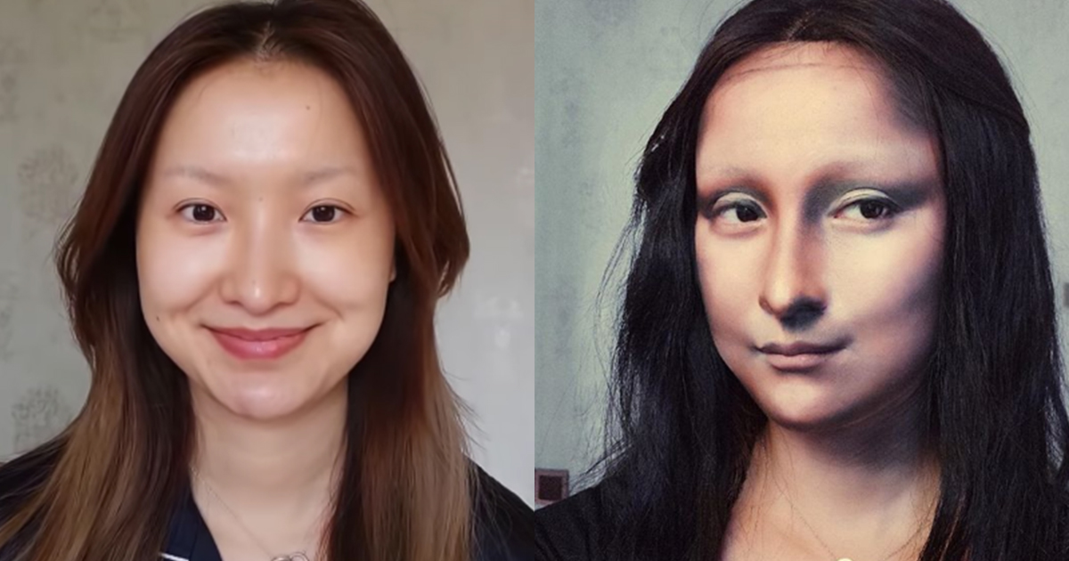 Mona Lisa transformation by Yuya Mika (YouTube)