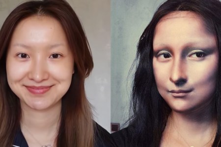 Mona Lisa transformation by Yuya Mika (YouTube)