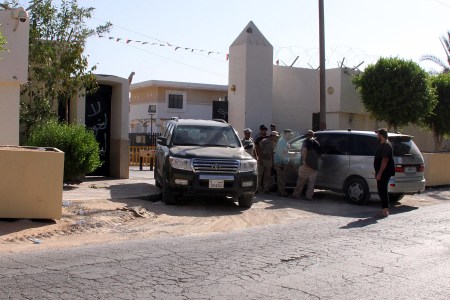 An exterior view of the U.S. embassy in Libya that is allegedly under the control of members of the Fajr Libya is seen in Tripoli, Libya on August 31, 2014. (Hazem Turkia/Anadolu Agency/Getty Images)