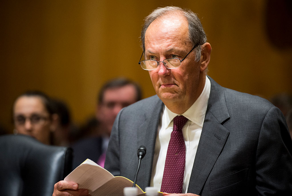 UNITED STATES - FEBRUARY 10: Former Sen. Bill Bradley, D-N.J., takes his seat for the Senate Finance Committee hearing on "Getting to Yes on Tax Reform: What Lessons Can Congress Learn from the Tax Reform Act of 1986?" on Tuesday, Feb. 10, 2015. (Photo By Bill Clark/CQ Roll Call)
