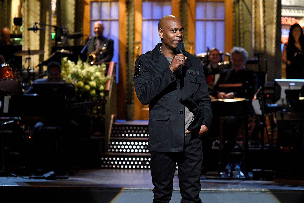 Host Dave Chappelle during the monologue on  SNL November 12, 2016 -- (Will Heath/NBC/NBCU Photo Bank via Getty Images)