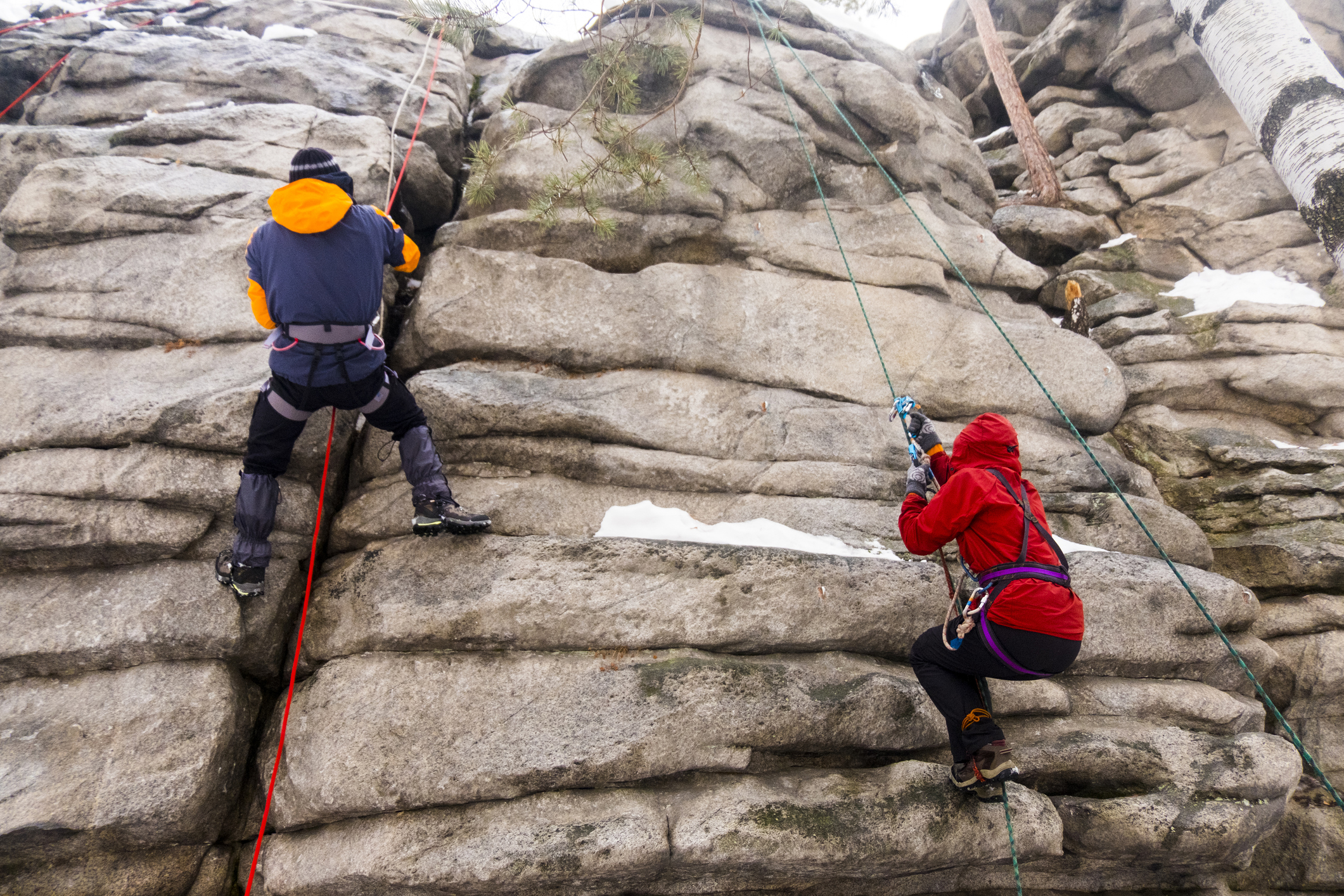Emily Whiting and Ladislav Kavan had creating hyperrealistic rocks for climbing. (Getty Images)
