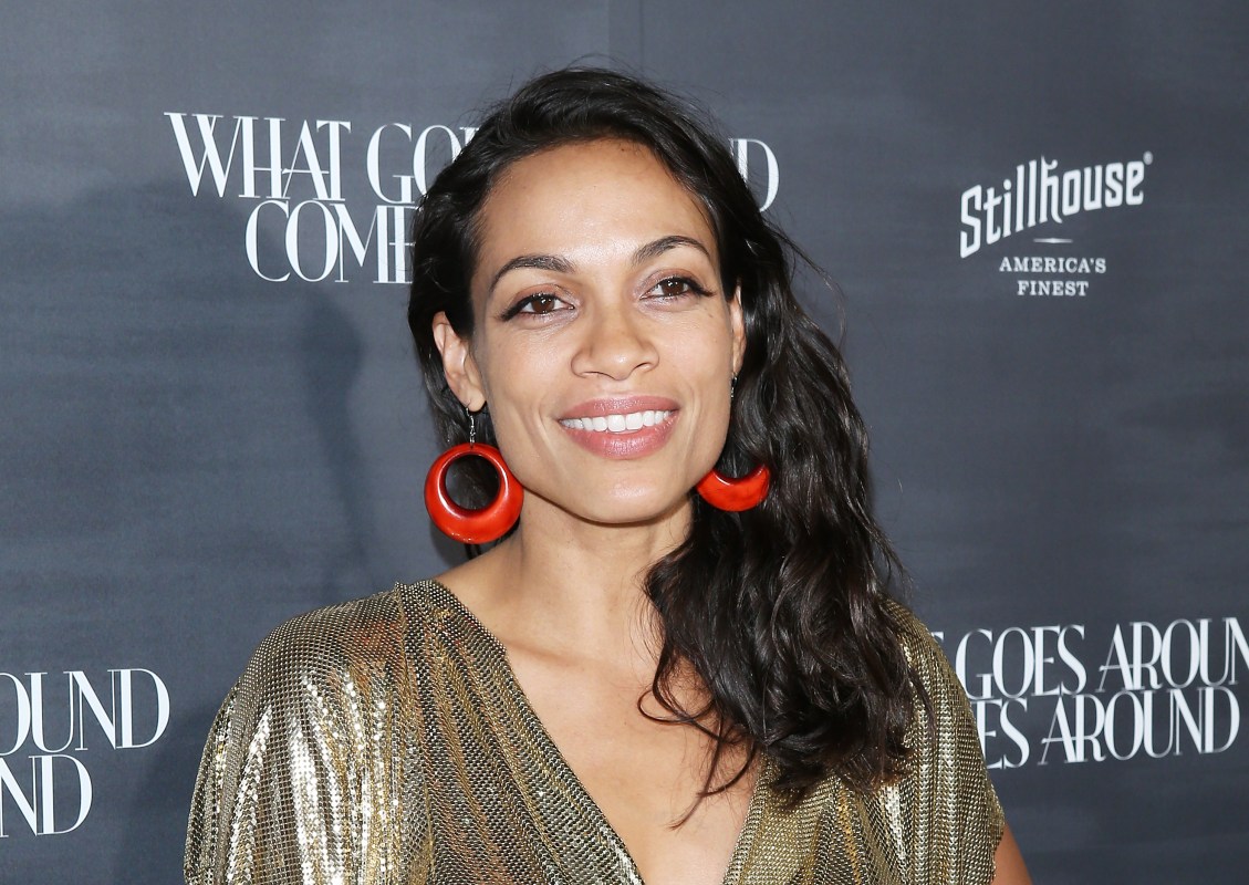 Rosario Dawson arrives at What Goes Around Comes Around store - One Year Anniversary Party held on October 11, 2017 in Beverly Hills, California.  (Michael Tran/FilmMagic)
