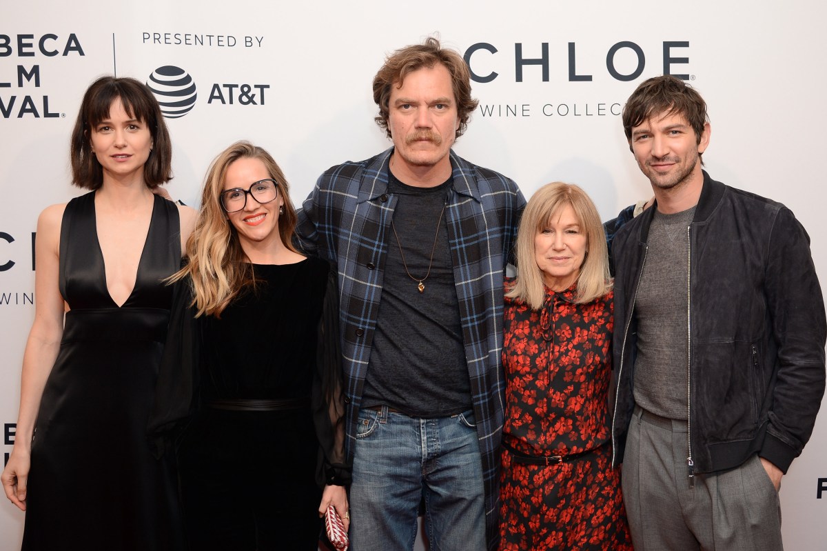 (L-R) Katherine Waterston, Meredith Danluck, Michael Shannon, Mary Kay Place and Michiel Huisman attend a screening of "State Like Sleep" during the 2018 Tribeca Film Festival at SVA Theatre on April 21, 2018. (Andrew Toth/Getty Images for Tribeca Film Festival)