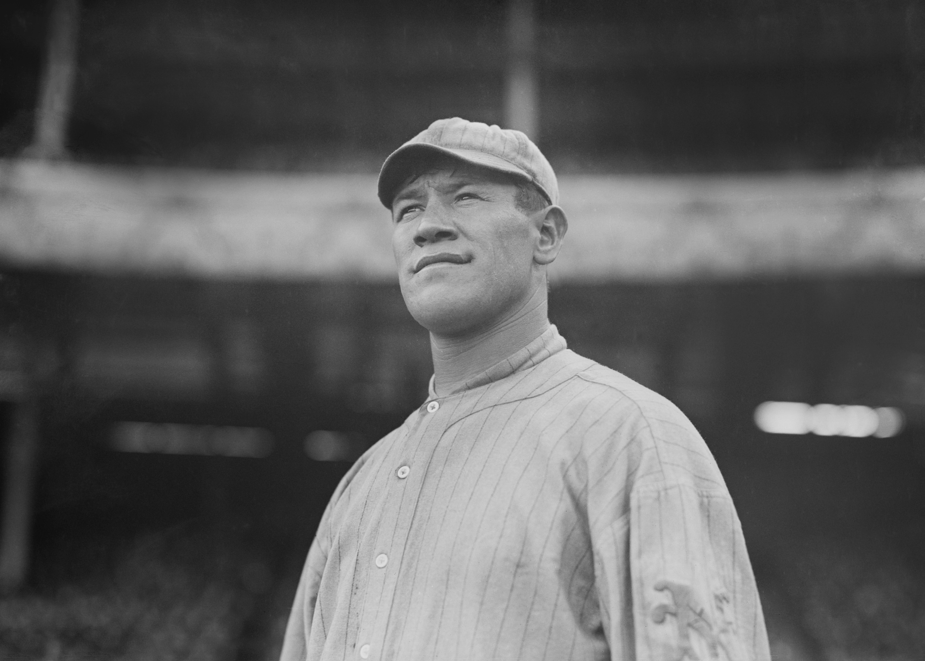 Jim Thorpe, Major League Baseball Player, two-time gold medalist, and Football Hall of Famer, Portrait, New York Giants, New York City, New York, USA, Bain News Service, 1913. (Universal History Archive/UIG via Getty Images)