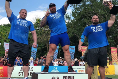 Hafthor Julius Bjornsson of "Game of Thrones" winning the title of the World’s Strongest Man. (via Hafthor Julius Bjornsson on Instagram)