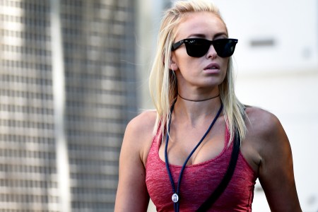 Paulina Gretzky, wife of Dustin Johnson walks near the club house during round two of the Deutsche Bank Championship at TPC Boston on September 5, 2015 in Norton, Massachuetts.  (Photo by Ross Kinnaird/Getty Images)