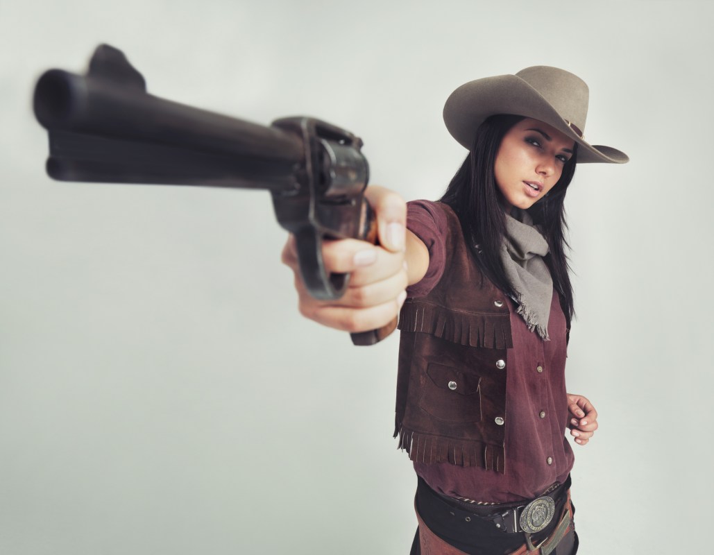 Cowgirl with a gun (Getty)