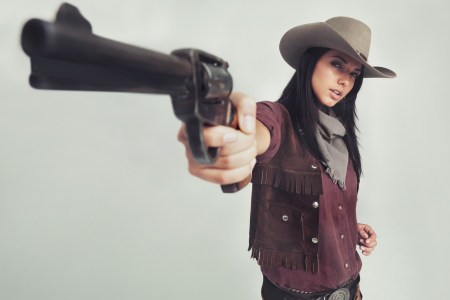 Cowgirl with a gun (Getty)