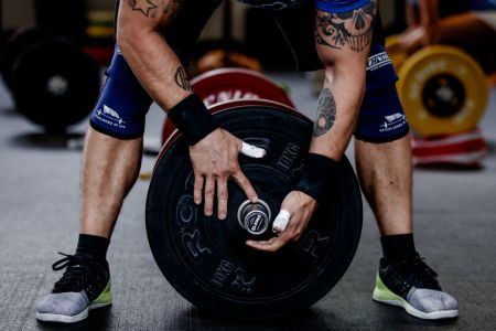 CrossFit weightlifting on April 24, 2018 in Moenchengladbach, Germany. Winkens qualifyed for the Crossfit Regionals Europe, which will held on May 18,19 and 20, 2018 at Velodrom in Berlin. (Photo by Lars Baron/Bongarts/Getty Images)