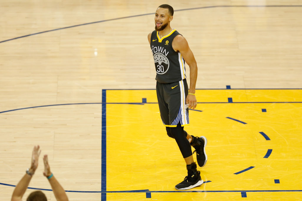 in Game 2 of the 2018 NBA Finals at ORACLE Arena on June 3, 2018 in Oakland, California. NOTE TO USER: User expressly acknowledges and agrees that, by downloading and or using this photograph, User is consenting to the terms and conditions of the Getty Images License Agreement.