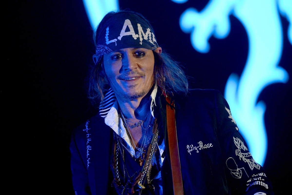 Johnny Depp of Hollywood Vampires performs live on stage at Wembley Arena on June 20, 2018 in London, England.  (Dave J Hogan/Getty Images)