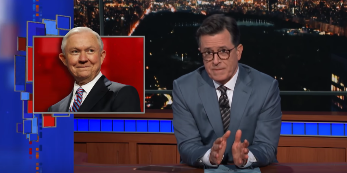 Stephen Colbert pleads with viewers to oppose AG Jeff Sessions' new migrant camps. (YouTube)