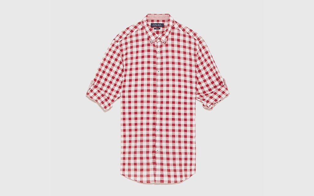 Zara Gingham Voile Shirt