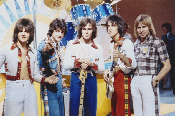 Scottish pop group the Bay City Rollers, circa 1975. Left to right: Eric Faulkner, Les McKeown, Alan Longmuir, Stuart 'Woody' Wood and Derek Longmuir. (Michael Ochs Archives /Getty Images)