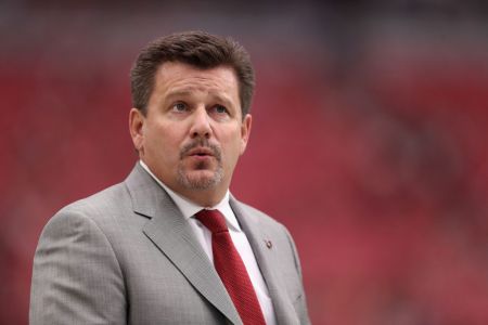 Arizona Cardinals president Michael Bidwill before the start of the NFL game against the San Francisco 49ers at the University of Phoenix Stadium on October 1, 2017 in Glendale, Arizona. (Photo by Christian Petersen/Getty Images)