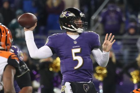 Quarterback Joe Flacco, formerly of the Baltimore Ravens. (Rob Carr/Getty)