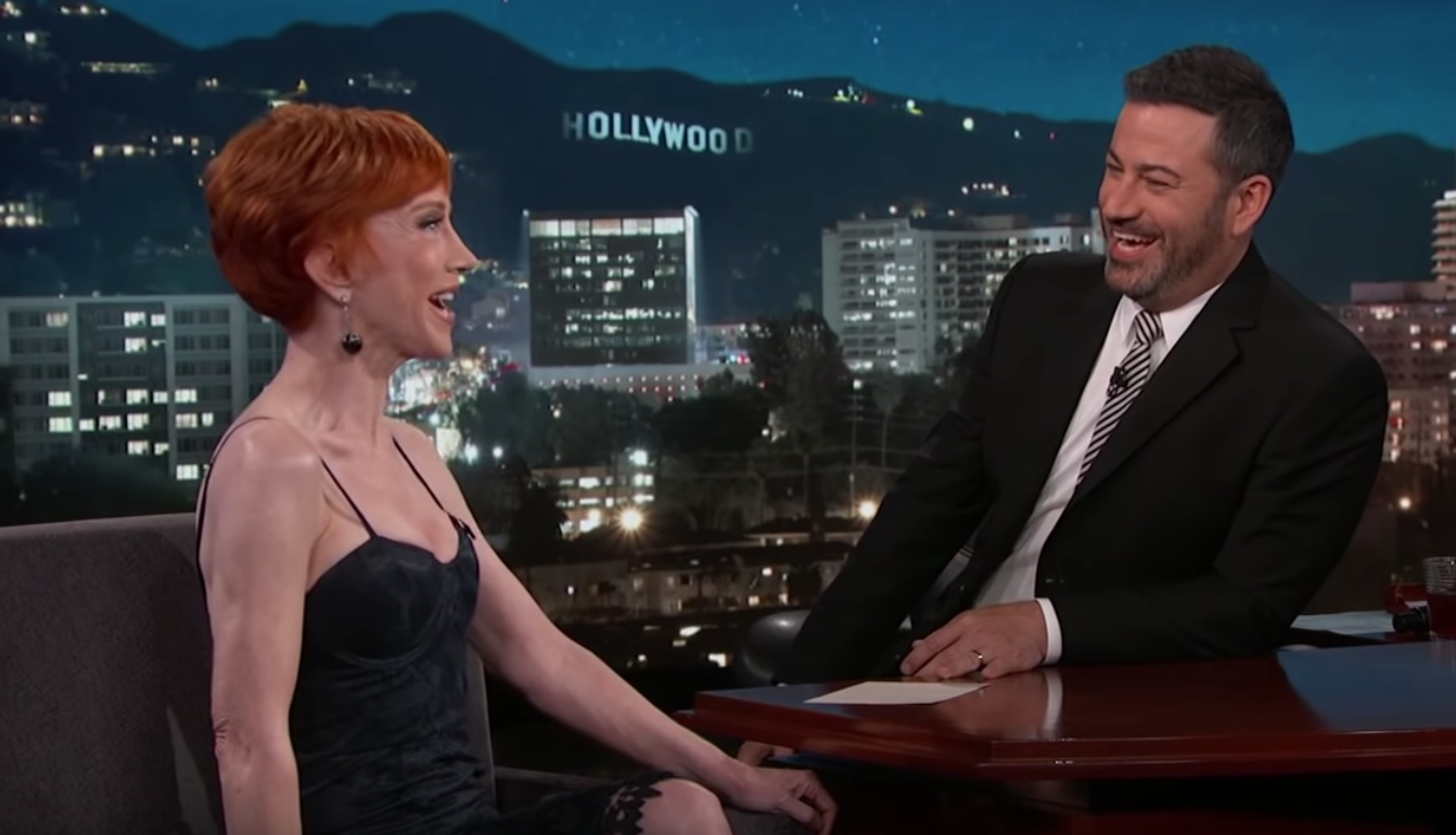 Kathy Griffin tells Jimmy Kimmel that she and Stormy Daniels are friends (ABC)
