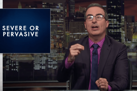 John Oliver talks about workplace harassment on "Last Week Tonight" (YouTube)