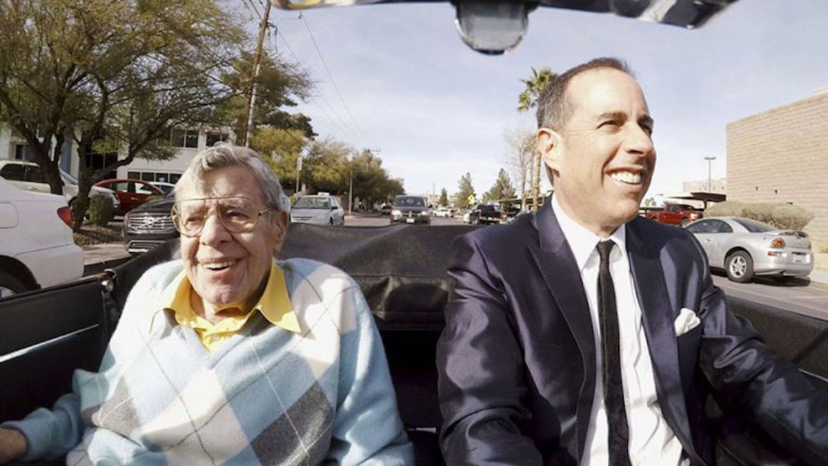 The late Jerry Lewis with Jerry Seinfeld in 'Comedians in Cars Getting Coffee.' (Netflix)
